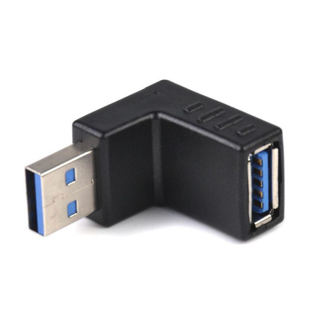 USB 3.0 A Male To Female Extension Cable 90 Degree Right Angle Adaptor Plug,4set