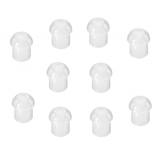 Replacement Mushroom Earbud Ear Tips for Motorola Kenwood Two Way Radio Coil Tube Audio Kits /Transparent Acoustic Tube Earpieces,10 Pack