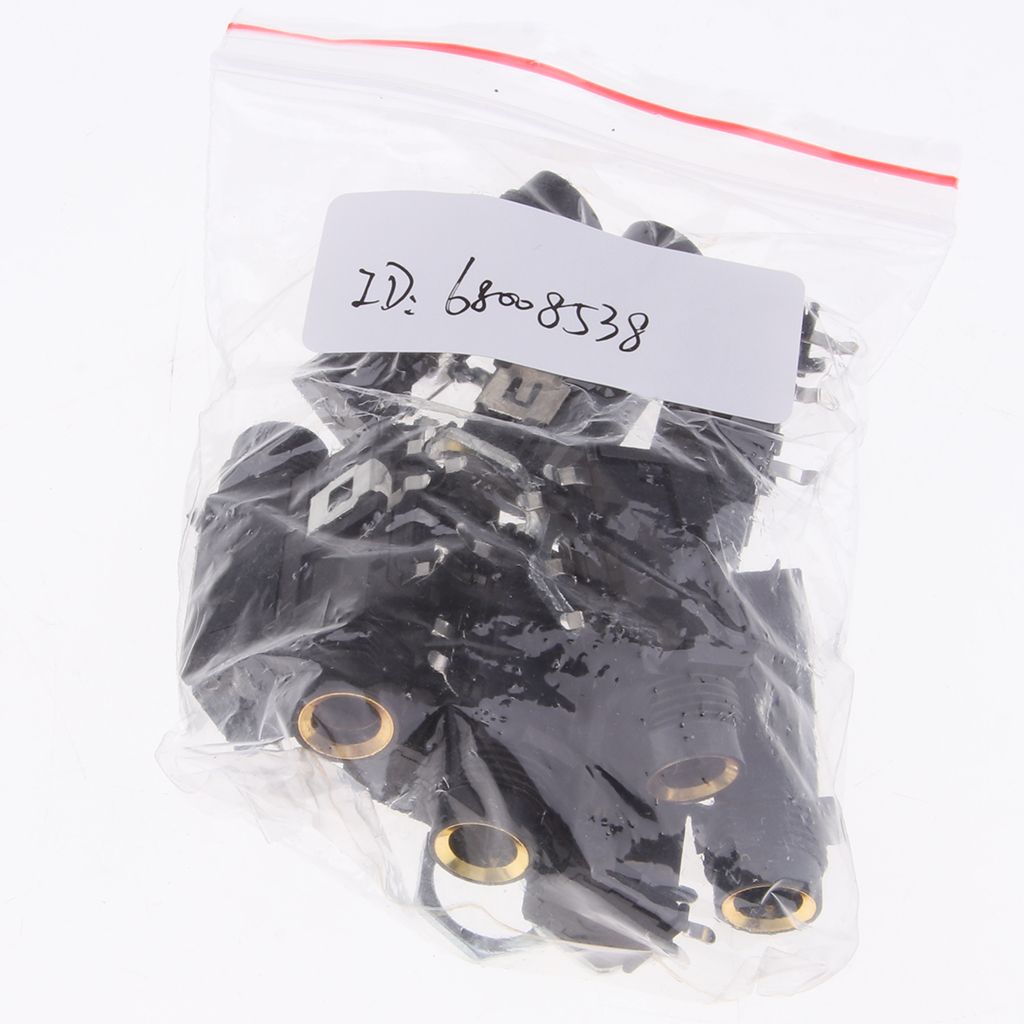 10Pieces 1/4" 6.35 Mm Stereo Audio Microphone Female Socket Jack Connector