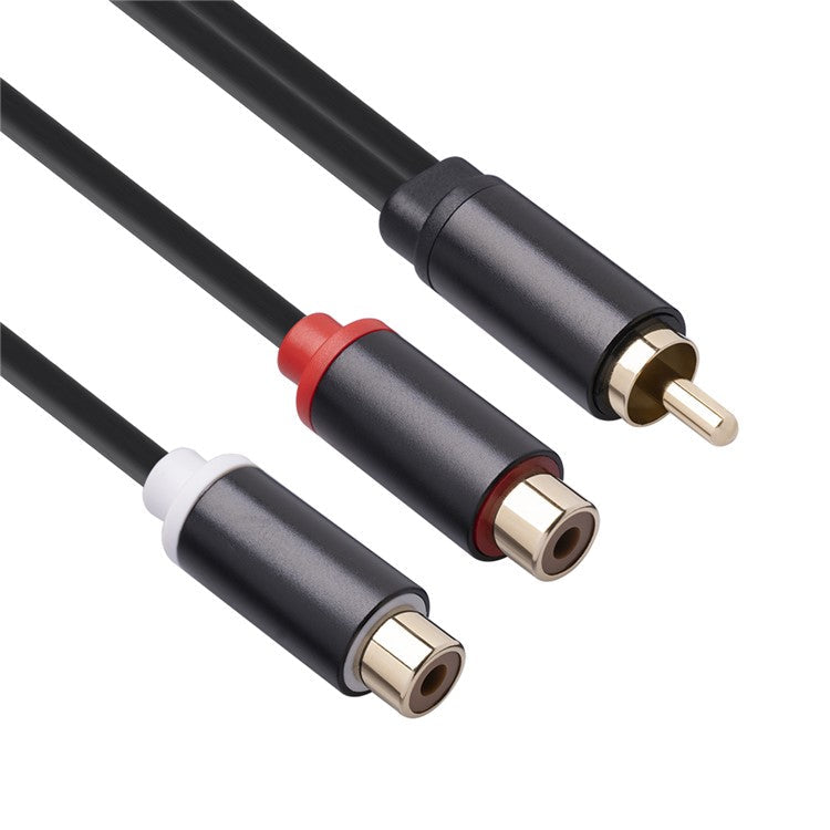 3686MFF-03 RCA Male to Dual RCA Female Audio Power Amplifier Adapter Cable Stereo Y Splitter Cord