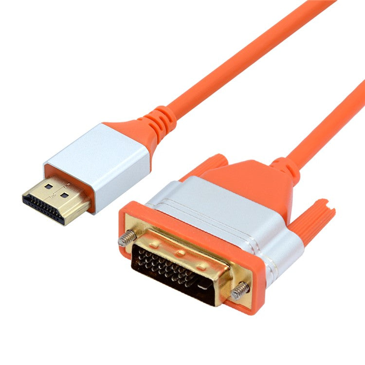 HD-041-0.5M High Speed Cable HDMI Male to DVI 24+1 Male 4K Ultra Soft PVC Cord (OD=4.8MM)