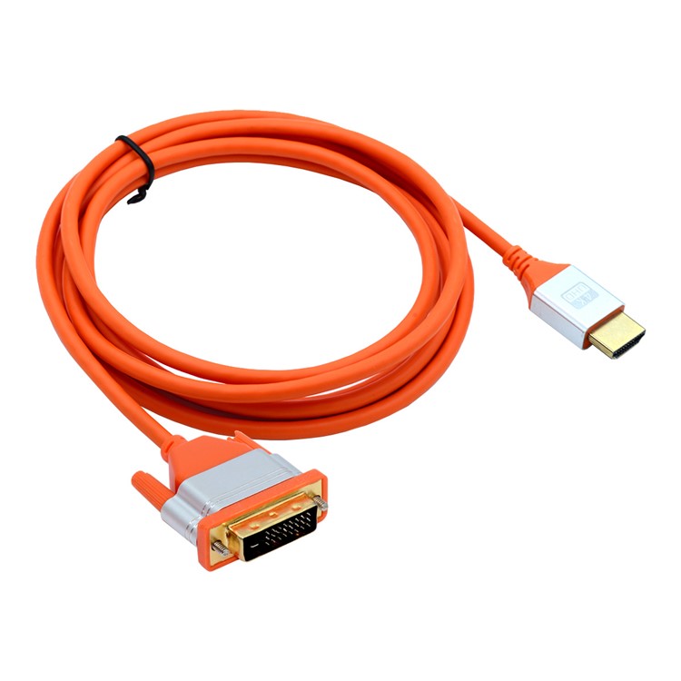 HD-041-0.5M High Speed Cable HDMI Male to DVI 24+1 Male 4K Ultra Soft PVC Cord (OD=4.8MM)
