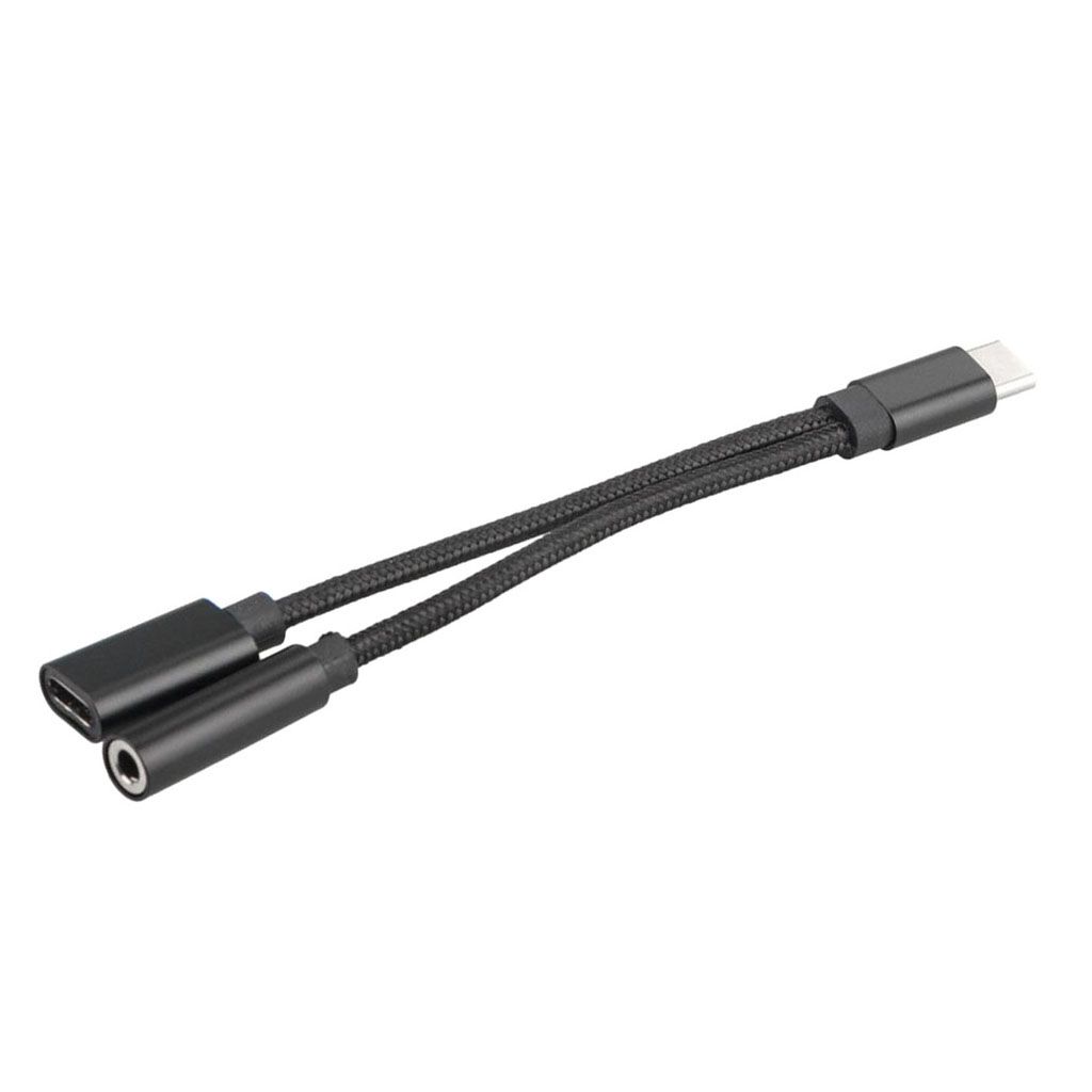 Type C To 3.5mm  And Charger 2 In1 Headphone Audio Jack USB C Cable Adapter