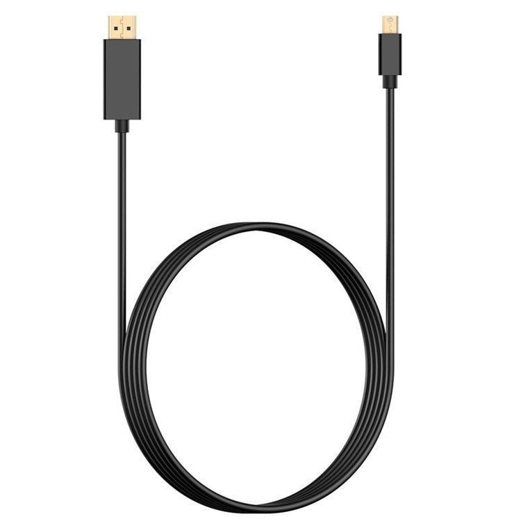 Mini DP to HDMI Convertor Cable Ultra HD Resolution Gold-plated Port Convertor Cord - Black