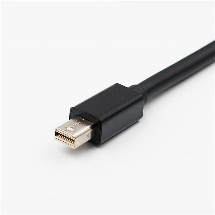 Mini DP to HDMI Convertor Cable Ultra HD Resolution Gold-plated Port Convertor Cord - Black