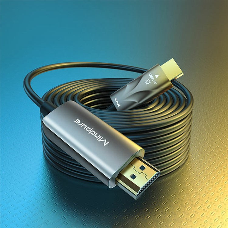 MINDPURE HD006 10m HDMI 2.0 Fiber Optic Cable 4K 60Hz HD Video Connection Cable - Grey