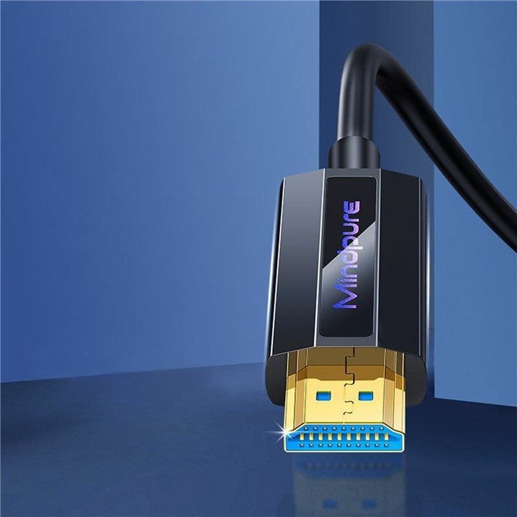 MINDPURE HD011 10m 4K / 60Hz High Speed HDMI 2.0 Male to Male Cable for Laptops Monitors, Bright Black