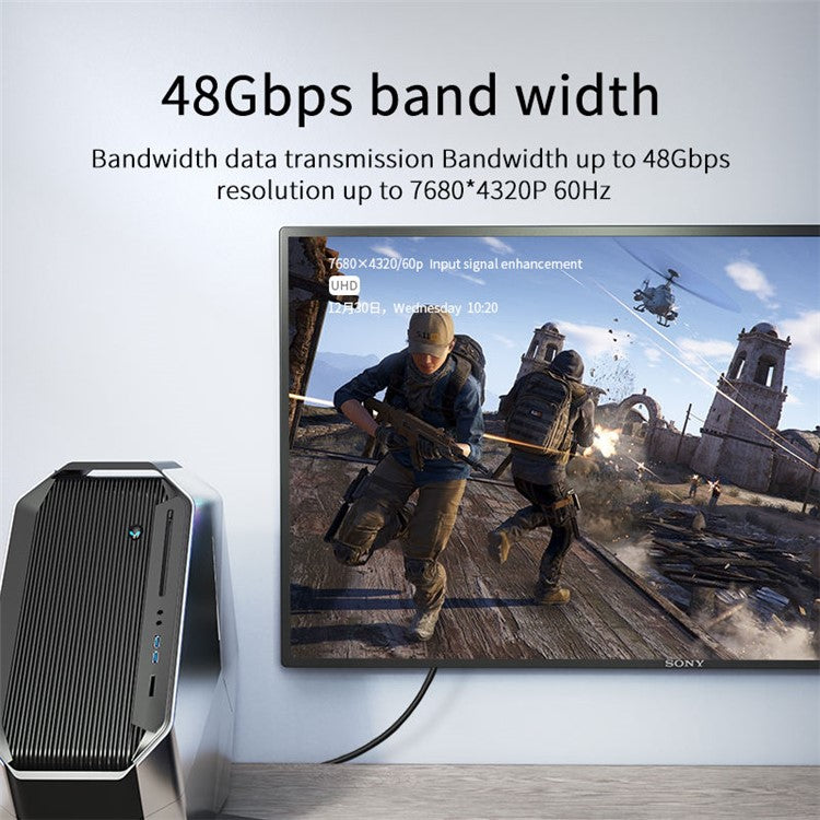 MINDPURE HD007 3m HDMI 2.1 Male to Male 48Gbps Fast Transmission Cable Support 8K 60Hz, 4K 144Hz (Professional Version)