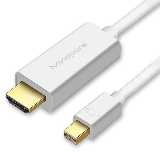 MINDPURE AD008 2m Mini Displayport to HDMI 1080P Mini DP Male to HDMI Male HD Monitor Cable