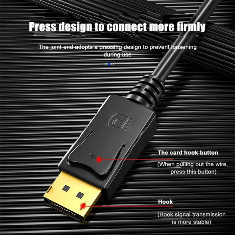 MINDPURE DP001 2m 3D Video Displayport 1.2 Cable 4K / 60Hz 2K / 144Hz DP to DP Cord