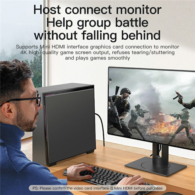 MINDPURE AD016 1m Mini HDMI to HDMI 4K HD Video Monitor Projector TV Connection Cable