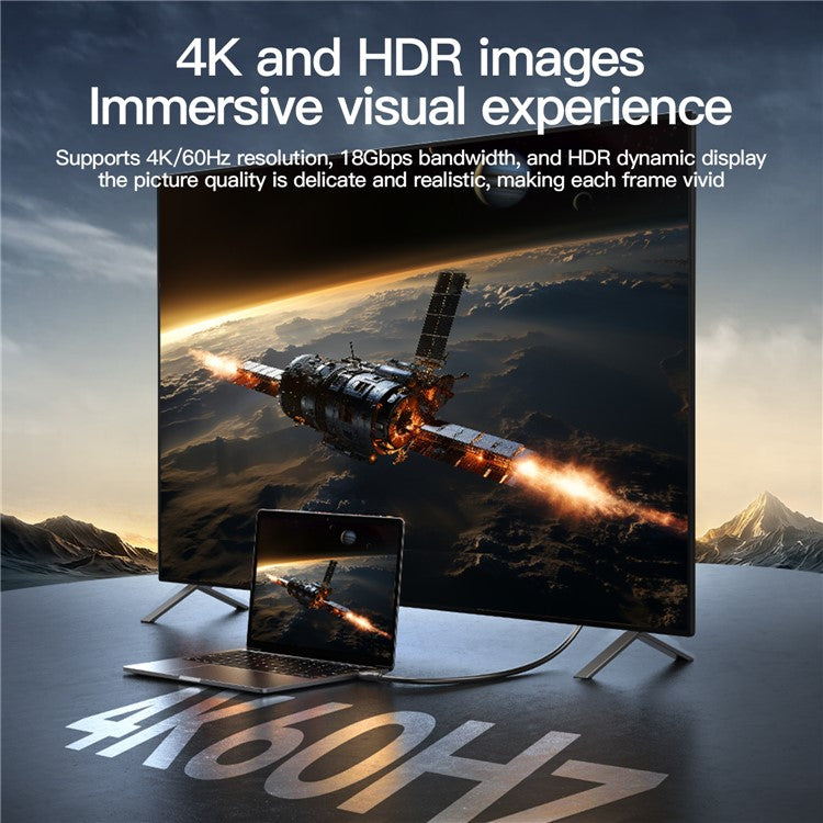 MINDPURE HD003 0.5m HDMI 2.0 4K HD Video Cable TV Monitor Connection Engineering Cable