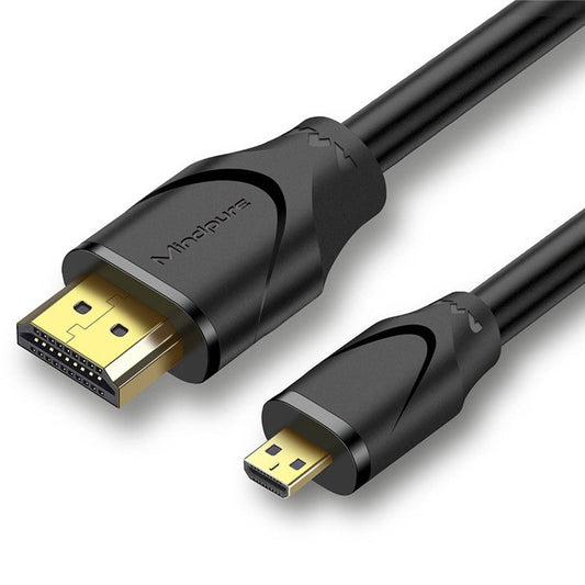 MINDPURE AD015 1m 4K 60Hz HDMI to Micro HDMI Male to Male Adapter Cable for Camera / Tablet / Laptop