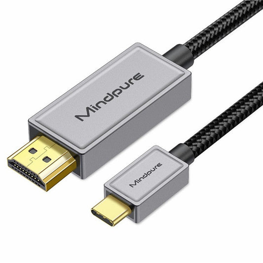 MINDPURE AD057 1.8m Type-C to HDMI 4K 60Hz 3D Visual Effect HD Video Converter Cable