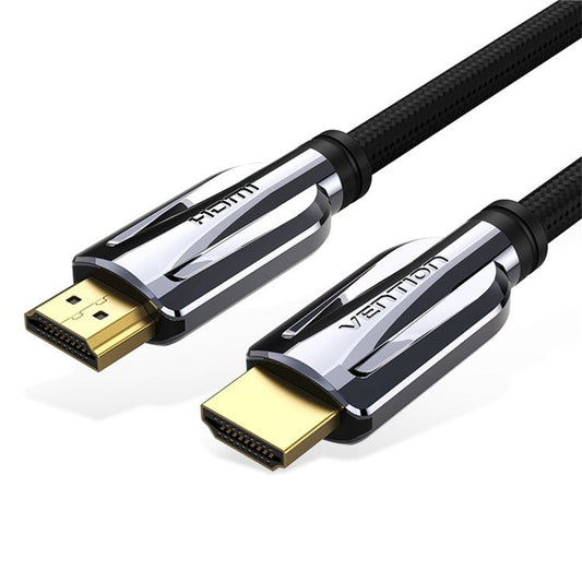 VENTION AALBF 1m HDMI Male to Male 8K HD Video Cable Zinc Alloy Shell Braided HDMI Cable - Black