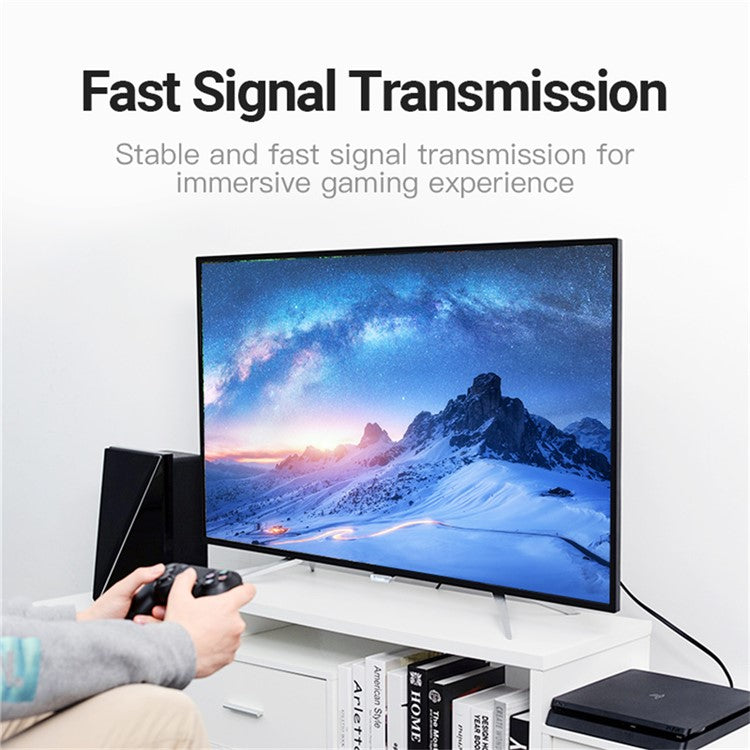 VENTION VAA-B02-L100 1m HDMI Cable 4K 60Hz HD Male to Male Flat Cord for Projector TV Box Monitor