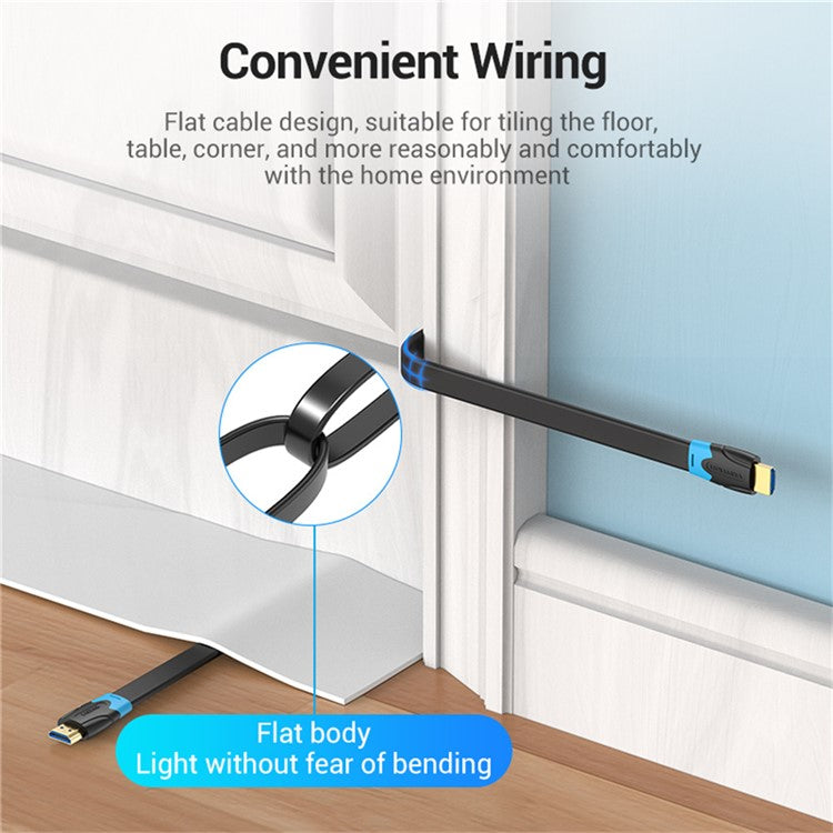 VENTION AAKBD 0.5m 4K 60Hz HDMI Male to Male Cable for Projector TV Box Monitor Flat Cord