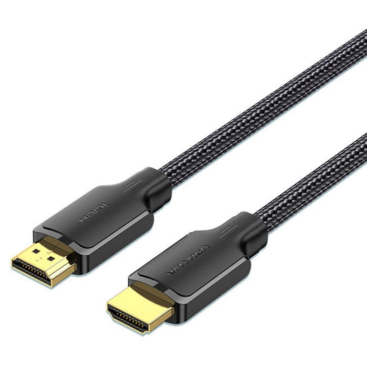 VENTION ALLBK 8m HDMI-A Male to Male 4K HD Video Cable Cotton Mesh Braided HDMI Cord - Black