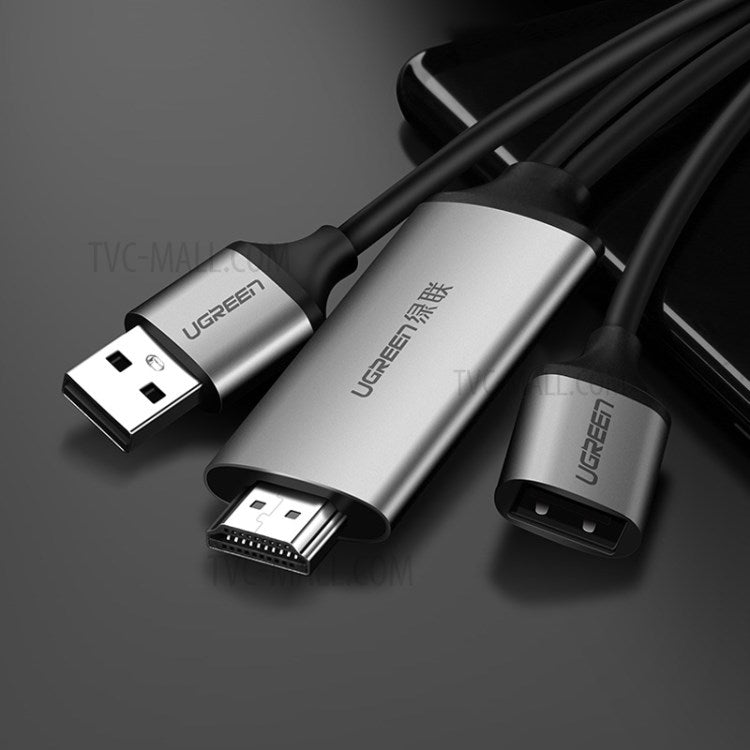UGREEN 50291 USB MHL to HDMI Cable Adapter Mirror Cast HD Video Converter Cable for iPhone iPad Android Phone to TV Projector