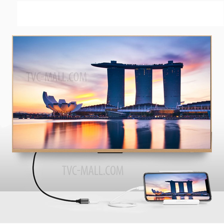 UGREEN 50291 USB MHL to HDMI Cable Adapter Mirror Cast HD Video Converter Cable for iPhone iPad Android Phone to TV Projector