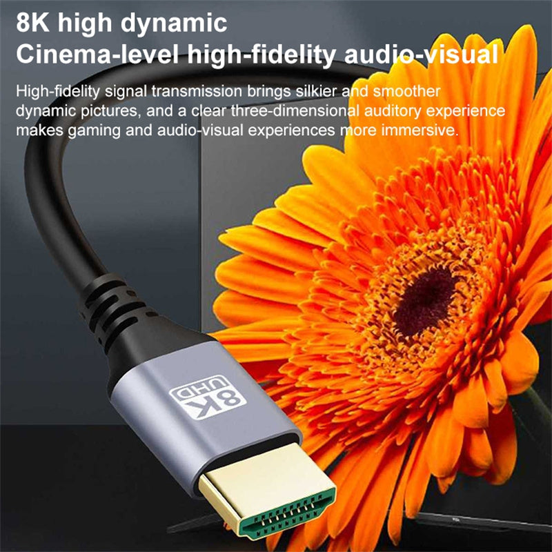 1m For HDTV Projector 8K HDMI Male to Male Extender HD Video Adapter Cable (Up to Up Angled)