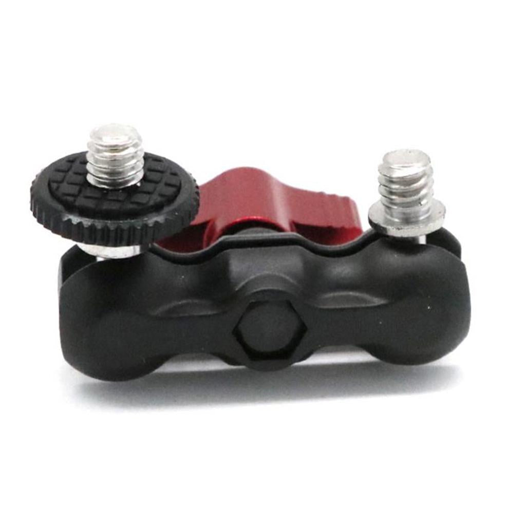 1/4 Clamp Double Ball Head Magic Arm Mount Adapter for DSLR Camera Monitor"