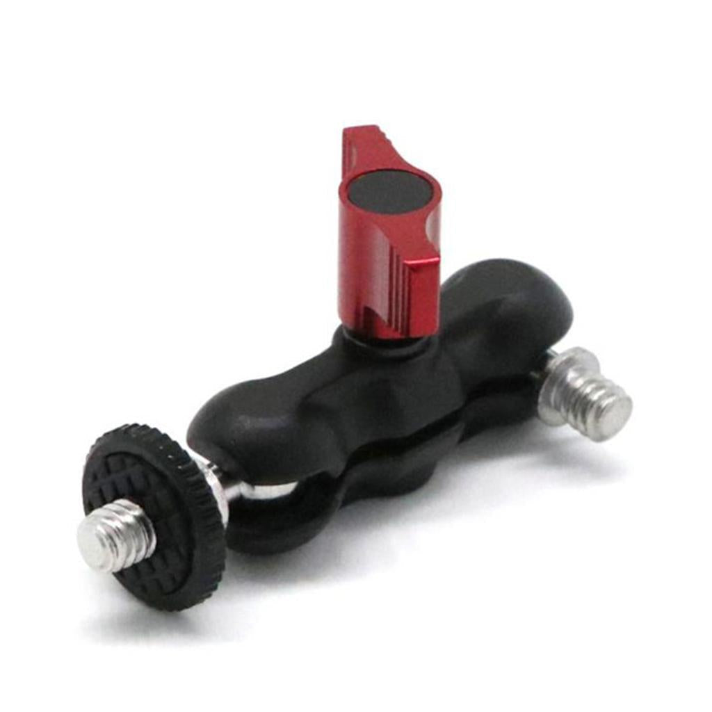 1/4 Clamp Double Ball Head Magic Arm Mount Adapter for DSLR Camera Monitor"