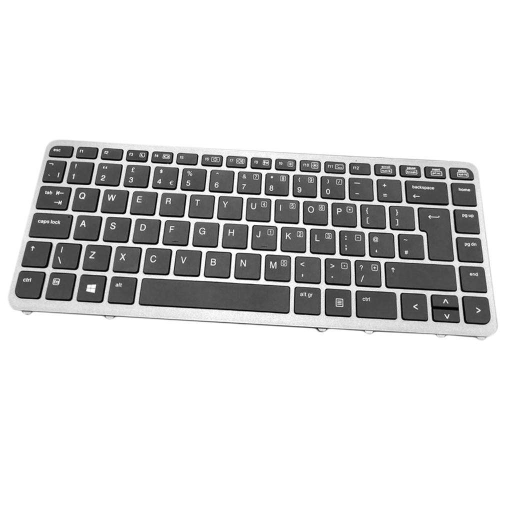 Keyboard for HP EliteBook 840 G1 845 G1 855 G1 850 G1 UK w/ Silver Frame