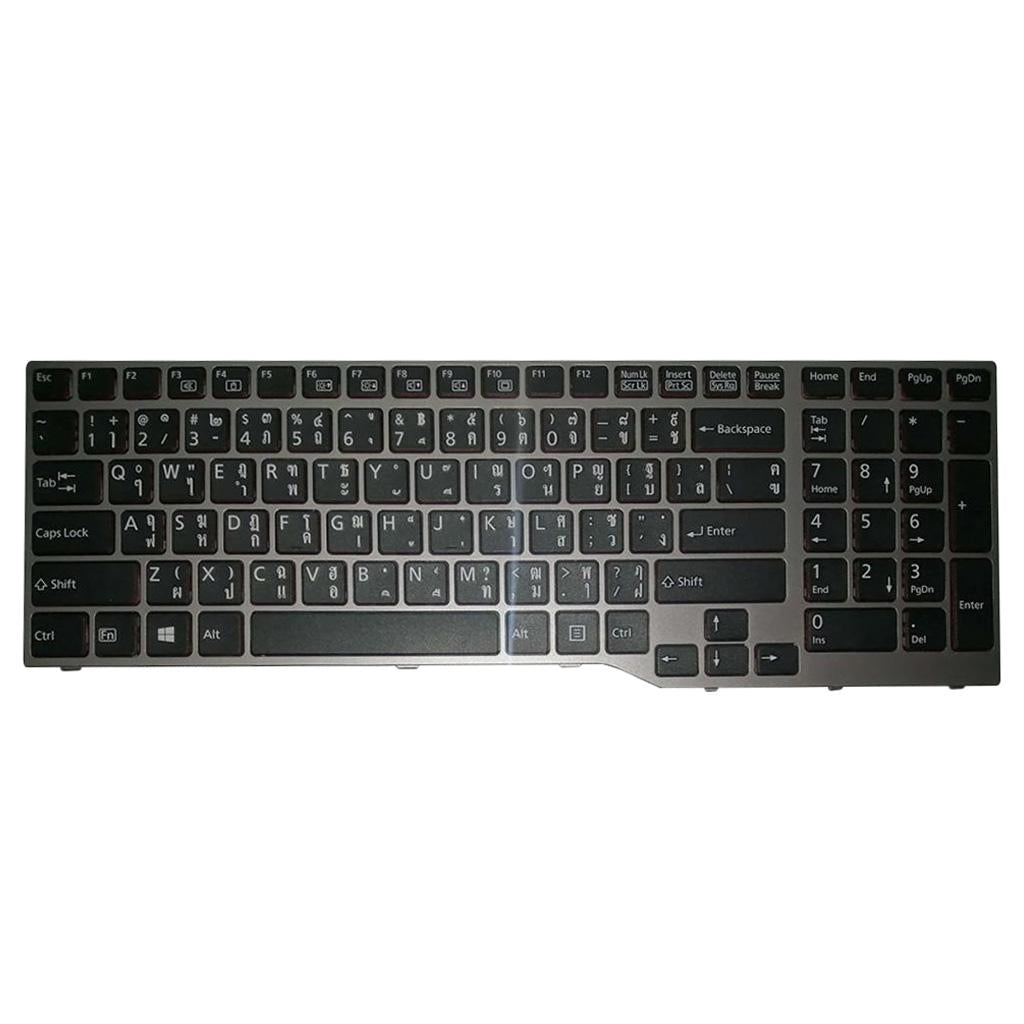 Keyboard For Fujitsu Lifebook E753 E754 E756 - Thai English Black