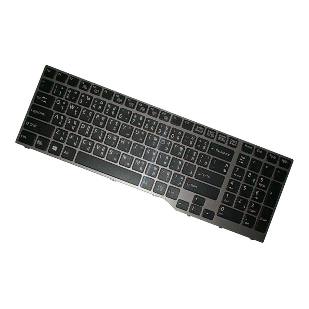 Keyboard For Fujitsu Lifebook E753 E754 E756 - Thai English Black