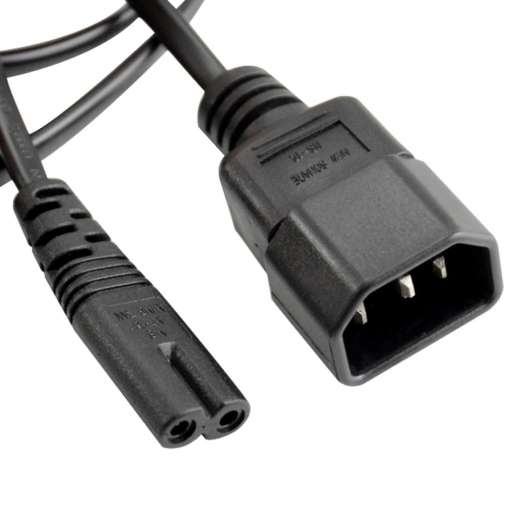 IEC320 C14 to C7 Laptop Power Adapter Cable Cord
