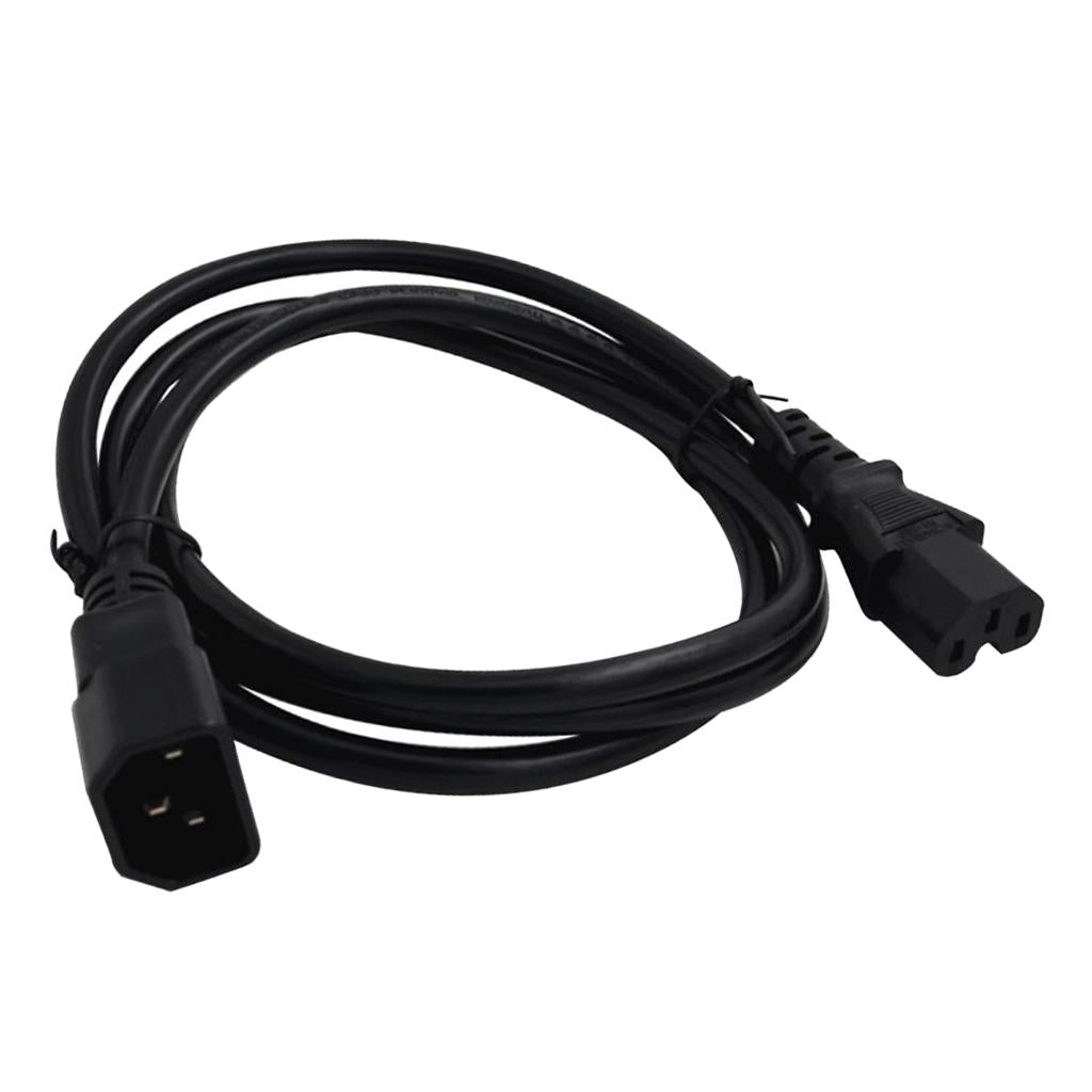 IEC 320 C14 Male to C15 Female Power Extension Cable Replacement 100cm