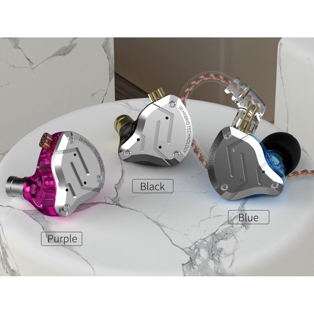 4BA+1DD Hybrid Earphone Headset HIFI Earbuds In Ear Monitor Headphones w/Mic