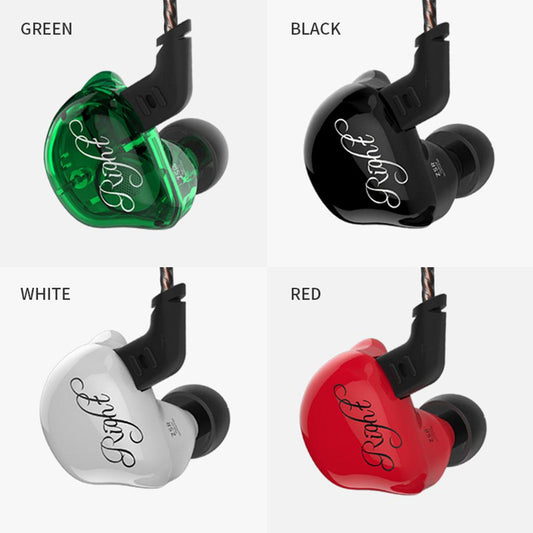 3.5mm Stereo Earphone Headset Headphone Ergonomic EarBuds Green With Mic