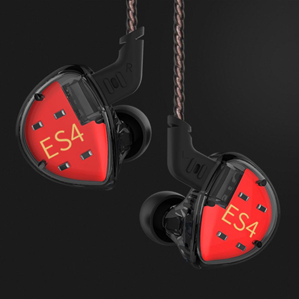KZ ES4 1DD+1BA  In Ear Earphone Hybrid Headset HIFI Earbuds  Black
