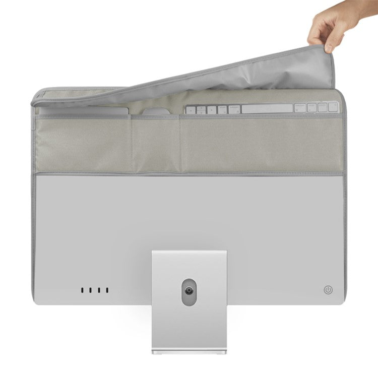 Dust-Proof Cover Computer Monitor Dust Cover Protector for Apple iMac 24inch LCD Screen - Silver