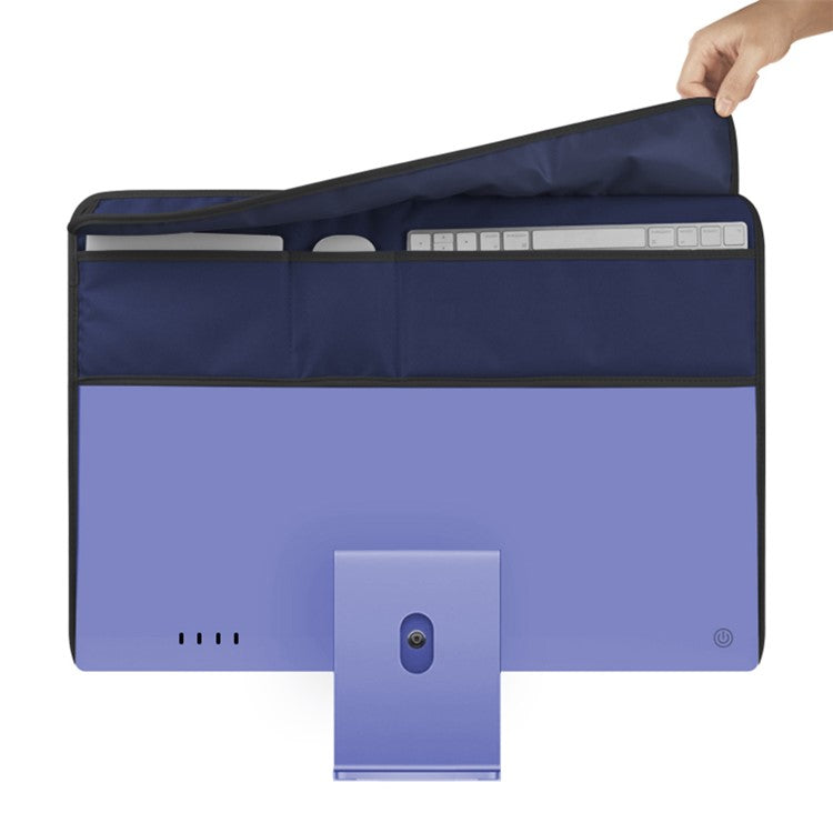 Dust-Proof Cover Computer Monitor Dust Cover Protector for Apple iMac 24inch LCD Screen - Dark Blue