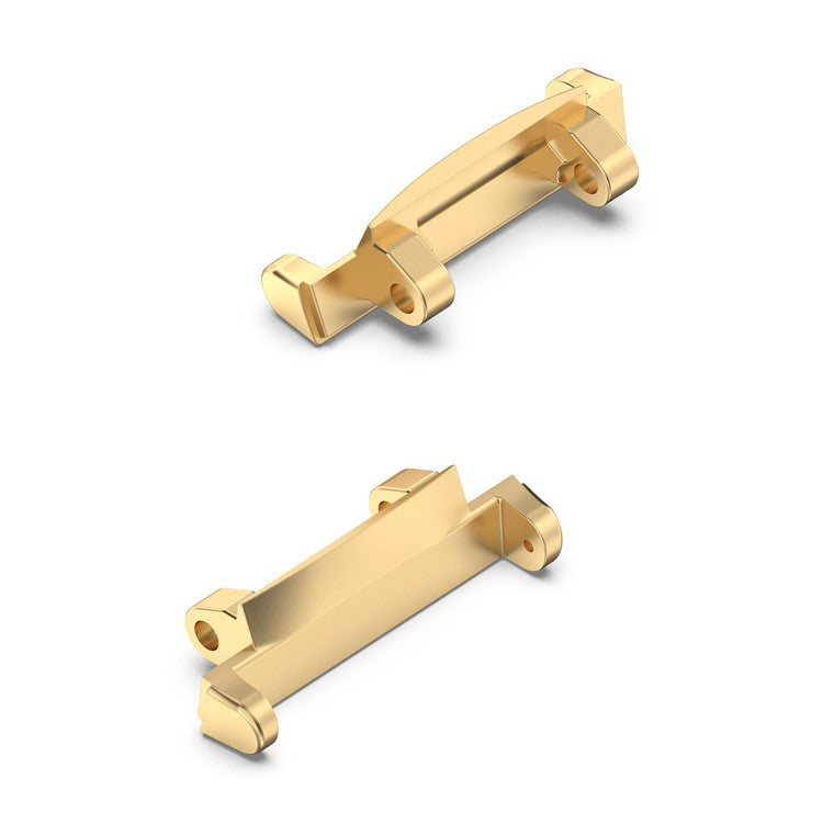 For Huami Amazfit T-Rex 2 1 Pair Stainless Steel Watch Adapter Connector Watch Band Accessory - Gold