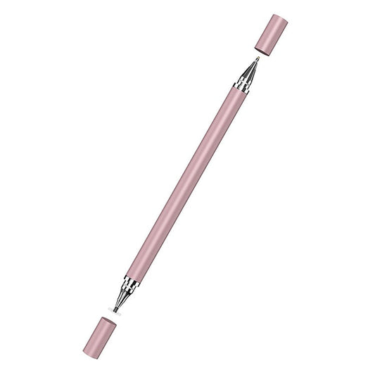2-in-1 Screen Stylus Capacitive Pen High Sensitivity Stylus Pencil Universal Capacitive Screen Pencil Compatible with Android, IOS - Rose Gold