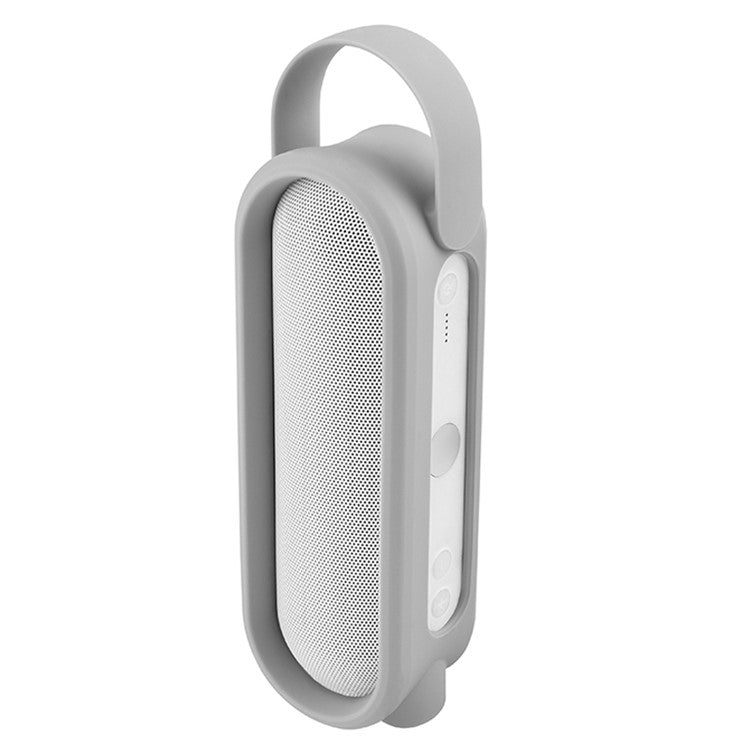 TXESIGN Anti-Scratch Silicone Case for Beats Pill+, Protective Cover Portable Bluetooth Speaker Sleeve with Handle Strap for Carrying - Light Grey
