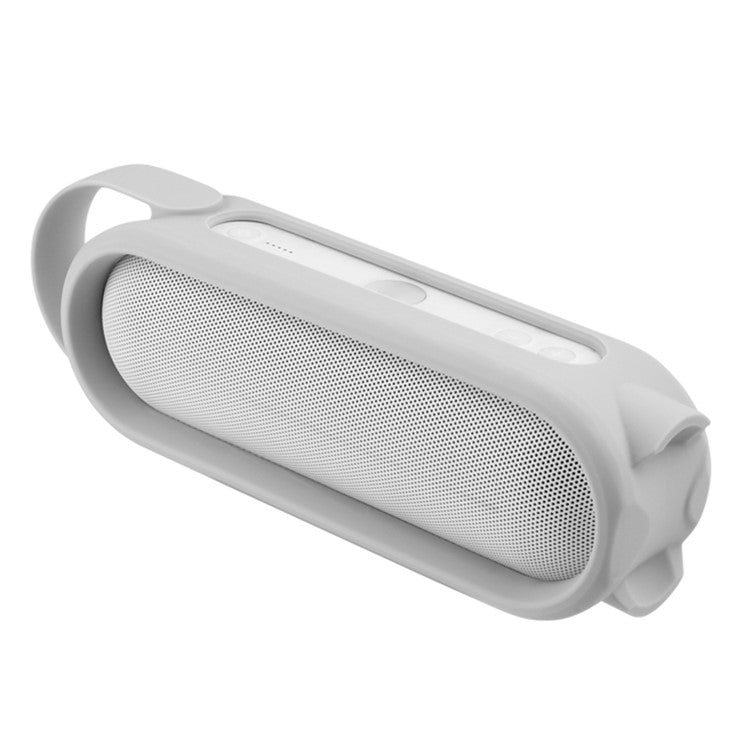 TXESIGN Anti-Scratch Silicone Case for Beats Pill+, Protective Cover Portable Bluetooth Speaker Sleeve with Handle Strap for Carrying - Light Grey