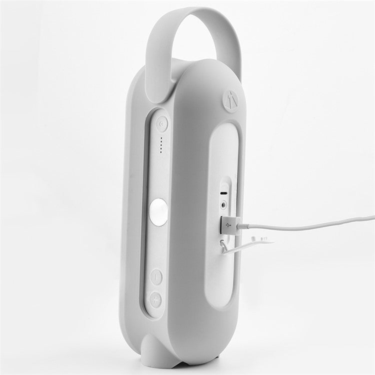 TXESIGN Anti-Scratch Silicone Case for Beats Pill+, Protective Cover Portable Bluetooth Speaker Sleeve with Handle Strap for Carrying - Light Grey
