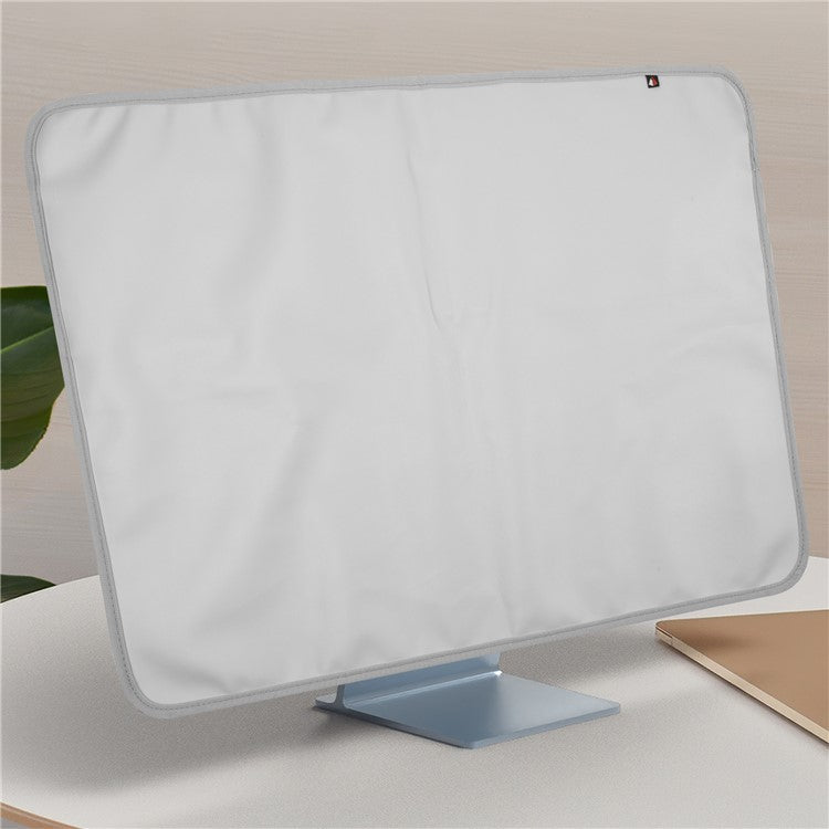 TXESIGN For iMac 24-Inch Computer Monitor Display Screen Dust Cover PU Leather Storage Sleeve Protective Case - Silver-grey