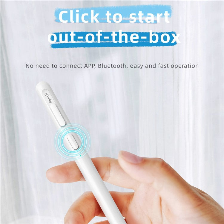 S-IP01 Magnetic Capacitive Pen for iPad , Touch Screen Writing Drawing Stylus Pen Pencil - White