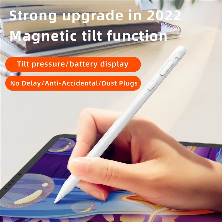 S-IP01 Magnetic Capacitive Pen for iPad , Touch Screen Writing Drawing Stylus Pen Pencil - Black