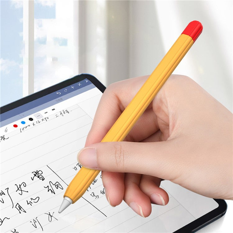 For Apple Pencil Pro / Pencil (2nd Generation) Stylus Pen Silicone Cover Anti-Drop Protective Sleeve - Orange