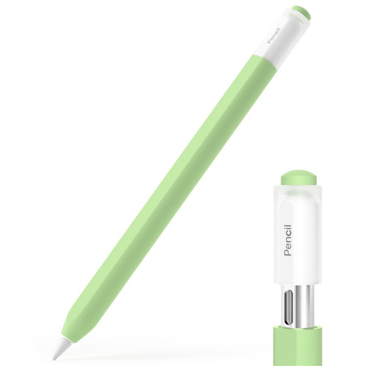 For Apple Pencil (USB-C) Stylish Jelly Silicone Sleeve Stylus Pen Protective Cover - Green