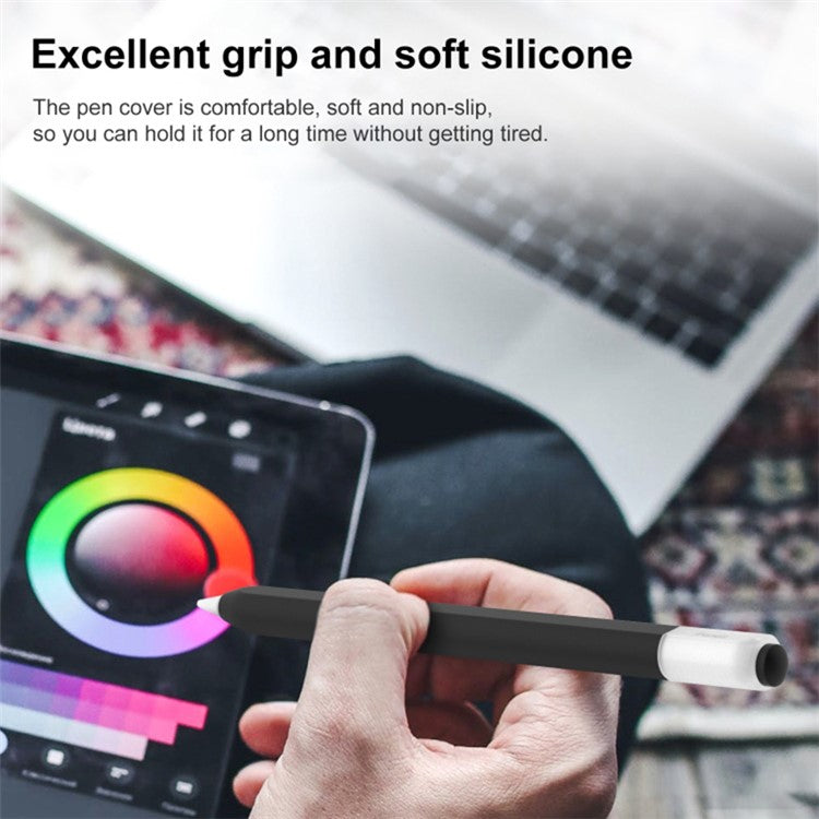For Apple Pencil (USB-C) Stylish Jelly Silicone Sleeve Stylus Pen Protective Cover - Green