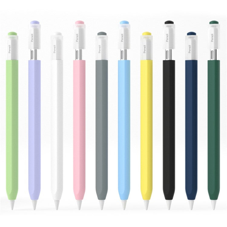 For Apple Pencil (USB-C) Stylish Jelly Silicone Sleeve Stylus Pen Protective Cover - Green