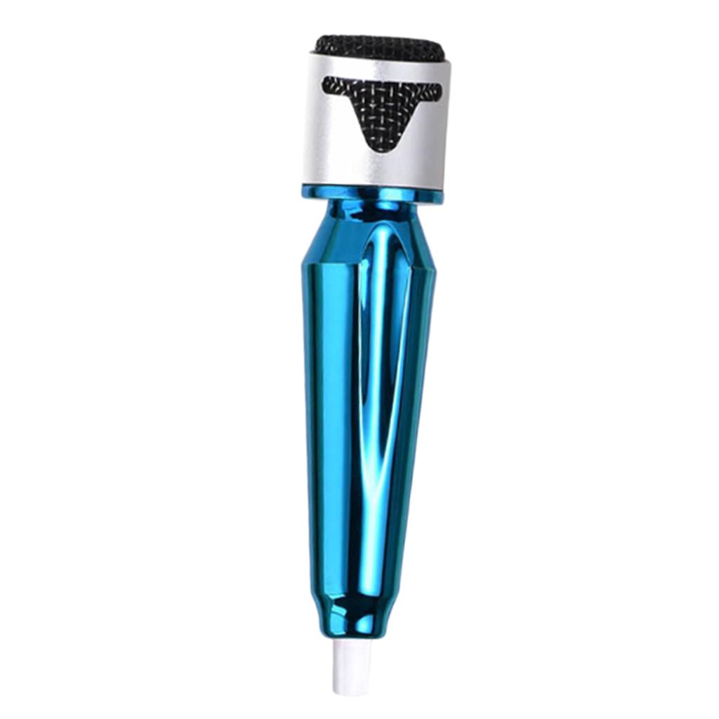 Portable Mini Wired Phone Stereo Microphone for Chatting Singing Blue